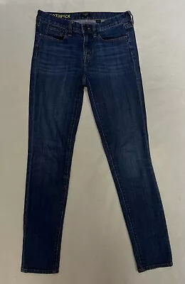 J Crew Jeans Women's 26 Mid Rise Toothpick Stretch Blue Medium Wash 30x31 • $19.99