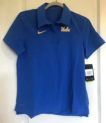 Nike Ucla Bruins Uv Polo Shirt Team Issue Pe Women's Small Dm1136-403 Blue New • $35