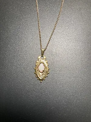 Antique 12k Gold-Filled Opal Pendant 18” Necklace • $38