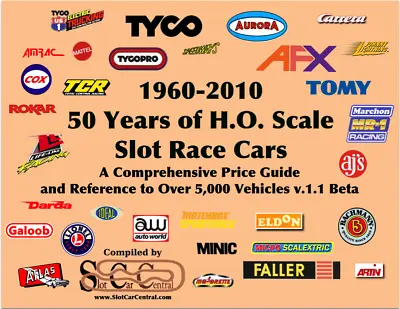 50 Years Of HO Slot Car 1960-2010 260pg 5k+ Cars  Reference Price Guide BETA 1.1 • $47.99