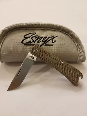 ESNYX KNIFE - SILVERLINE BEER BUSTER Jr. SLIPJOINT - #ESN-BBJSJ-43 GREEN MICARTA • $199.99