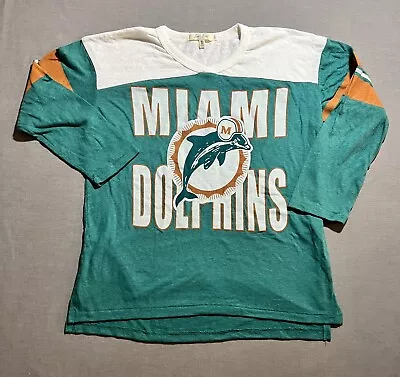 Miami Dolphins Shirt Womens Small Blue Long Sleeve Tee Ladies New. • $14.80