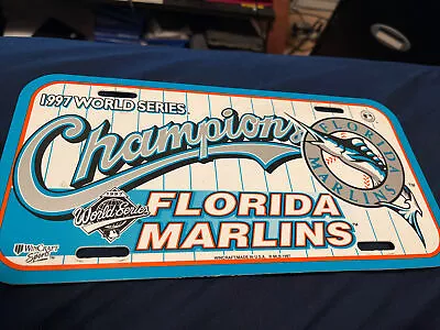 Florida Marlins 1997 World Series Champions Auto Tag Plate MLB Plastic TAG • $11.95