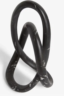 £17.59 • Buy Next Marble Effect Black & Grey Sculpture Ornament BNWT £32 Home Decor Gift