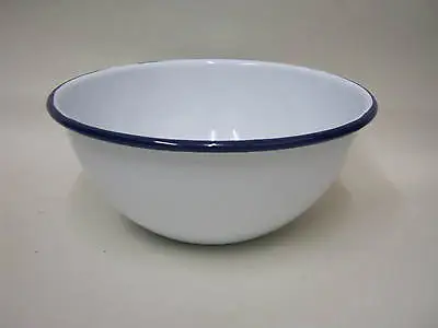 Falcon Enamel Round White Pudding Cereal Bowl Basin 14cm • £8.99