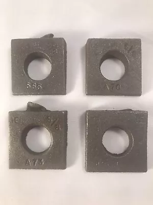 5/8  Beveled Square Washers Black Malleable Steel Wedge Washers Tapered - 4 • £13.51