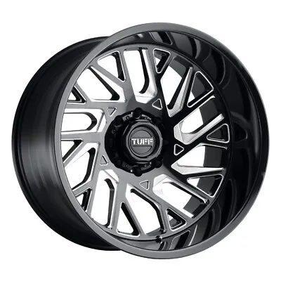 TUFF T4B Left 22X12 5x127 Offset -45 Gloss Black W/Milled Spoke (Quantity Of 1) • $429.14