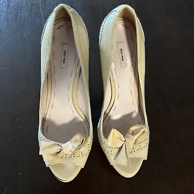 Miu Miu-Toe Bow Platform Shoes Women’s Shoes Size 39 USA 75 • $65