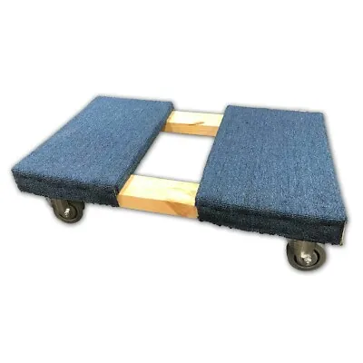 UBMOVE 4 Wheel Carpeted Office Move Dolly With 3.5  Deluxe Gray Casters  • £101.24