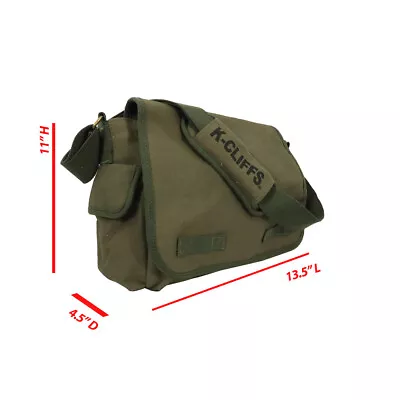 K-Cliffs 13.5  Heavy Duty 100% Canvas Laptop Messenger Bag • $24.99