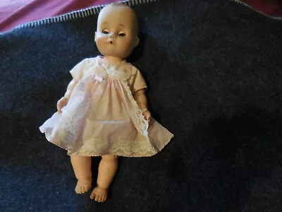 Vintage Madame Alexander MME 11  BABY Doll In Dress DRINK/WET RARE 1950 S? • $50