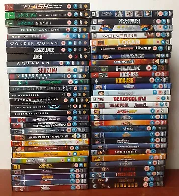 Big Job Lot Marvel DC Superhero DVD Bundle (61 Films + 3 Series)  • £29.90