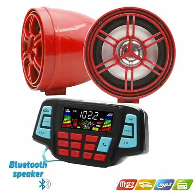 Motorcycle MP3 SD FM Stereo Amplifier Sound System Scooter ATV Bluetooth US SHIP • $37.99