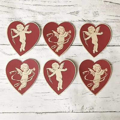 Cupid Valentine Love Red Heart Card Toppers Gift Tags Craft Make Your Own Cards • £2.90