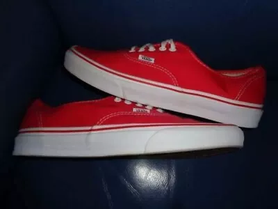 Vans Red Authentic Sk8 Sneakers Mens Us 11 In As New Condition • $40