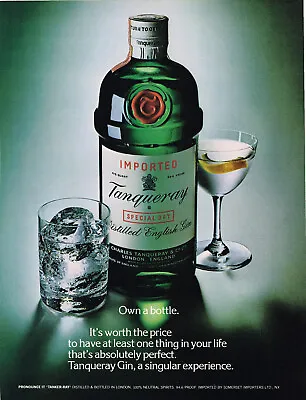 Tanqueray Special Dry English Gin Omni Magazine Advert 1980 Ad 8  X 10.75  • £3.49