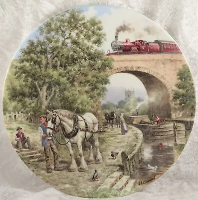 £3 • Buy Wedgwood Over The Canal By J Chapman 4836C Country Connection Shire Horse Plate 