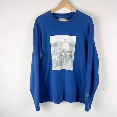 Ovadia & Sons Elvis Presley Sweatshirt Mens Large Blue Distressed Pullover • $124.99