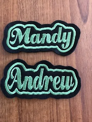 Personalised Embroidered Name Patch/Badge Sew On/ PLEASE READ DESCRIPTION • £2.30