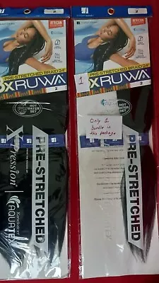 $9.99 • Buy 4 Bundles RUWA 24  Braid Sensationnel X-Pression Pre-Stretched Braiding Hair, #2