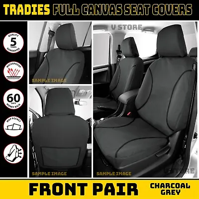 Tradies CANVAS FRONT Seat Covers For Ford Ranger PX1 PX2 PX3 XL 9/2011-6/2022 CH • $160.55