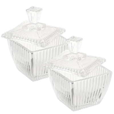 £19.62 • Buy 2 Pcs Candy Jar Glass Candy Buffet Containers Decorative Candy Bowl
