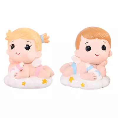 Mini Prince Princess Cake Topper 2pcs Baby Doll Figurine Collection Playset • £11.28