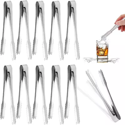 20 Pack 6 Inch Small Mini Stainless Steel Serving Tongs Appetizers TongsSugar T • $12.63