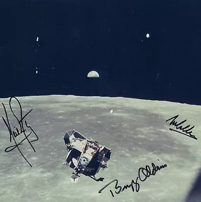 NEIL ARMSTRONG / BUZZ ALDRIN / MICHAEL COLLINS Signed Photo Apollo XI Reprint • £6.99