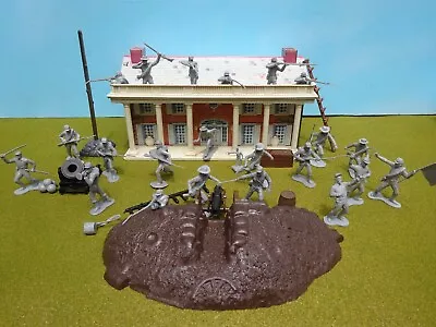 Marx Toy Co 54mm Civil War  Playset Mansion+22 Figures +11 Accessories Used Oop • $129