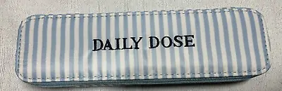Miamica Vitamin Pill Case Pod 7 Compartments & Cover Daily Dose Blue Stripe Nip • $11.99