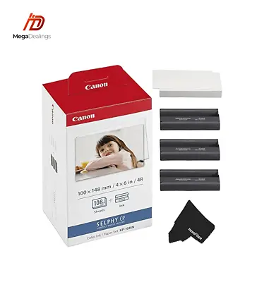 Canon Photo Paper Printer Photo Paper - KP-108IN Color Ink Paper (Damage Box) • £24.49