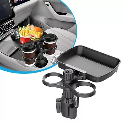 1x Car Cup Holder Tray With Swivel Base 360° Adjustable Car Cup Holder Food Tray • $30.10