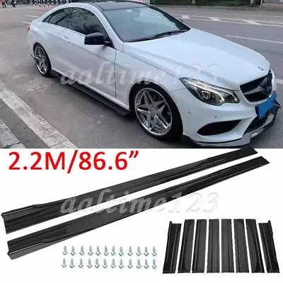 For Benz C300 C350 C43 C63 AMG Gloss Side Skirts Extension  Splitter Spoiler Lip • $49.95