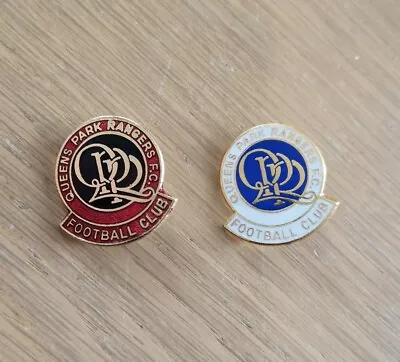 QUEENS  PARK  RANGERS  F C - 2 X OLD  80's  COLLECTABLE   Football Tin  Badge • £9.49