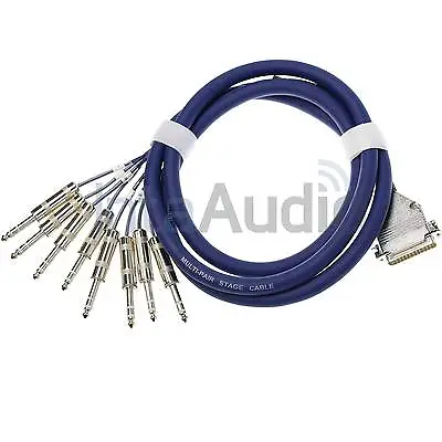 Pulse 25 Pin D-Sub To 8x Balanced 6.35mm Jack Plugs 2m Cable • £32.99