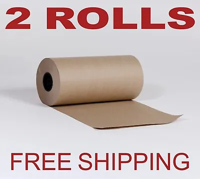 $72.95 • Buy 2 ROLLS - 12  X 1200' Brown Kraft Paper Roll 30lb Shipping Wrapping Packaging 