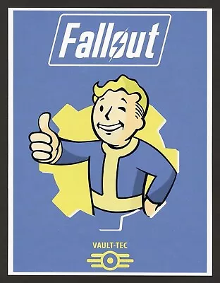 Fallout Vault Tech Boy Guy Xbox 360 One PC PS3 PS4 PS5 PC Game Art Print Poster • $14.95