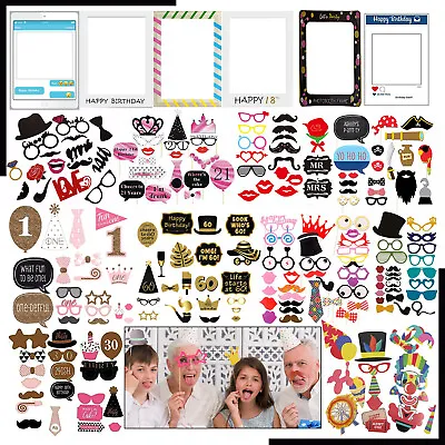 £2.99 • Buy 16/18/21/30/40/50/60th Happy Birthday Party Photo Booth Props Party Decor Selfie