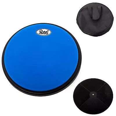 $19.99 • Buy PAITITI 8 Inch Silent Portable Practice Drum Pad Round Shape With Carrying Bag