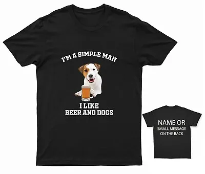 £14.95 • Buy I'm A Simple Man I Like Beer And Dogs T-shirt Jack Russell Terrier