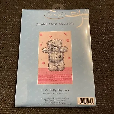 ME TO YOU Counted Cross Stitch TT209 Dotty Day Love New Tatty Teddy ANCHOR 16x10 • £14.99