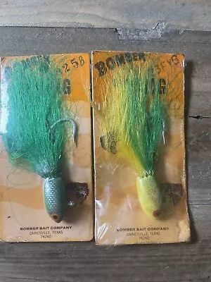 Vintage Texas Bomber Jig Fishing Lure Bomber Bait Lot Of 2 NEW ON CARDS • $12