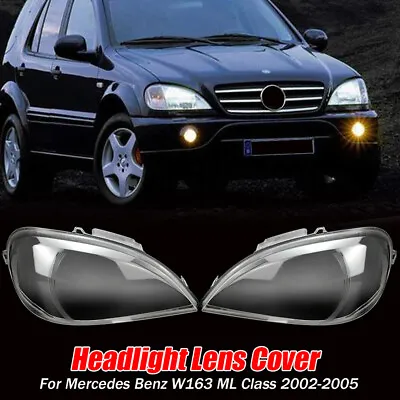 1 Pair Headlight Headlamp Lens Cover For Mercedes Benz W163 ML Class 2002-2005 • $59.50