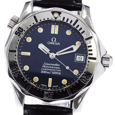 OMEGA Seamaster300 2552.80 Date Navy Dial Automatic Boy's Watch_761653 • $2045.73