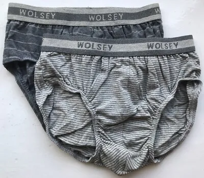 £19.20 • Buy Wolsey Men's Cotton Stretch Brief (2 Pack) - Grey - Small - UT101-GRY
