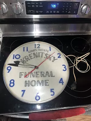 Vintage 1950’s Rare Krenitsky Funeral Home Clock • $399.99