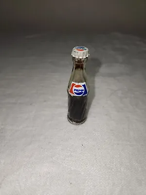 Vintage Pepsi Cola Miniature Bottle With Pepsi  2.25  • $25.65