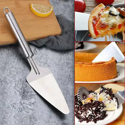 Pie Cake Pizza Slice Server Stainless Steel Slicer Knife Professional Silver • £3.02