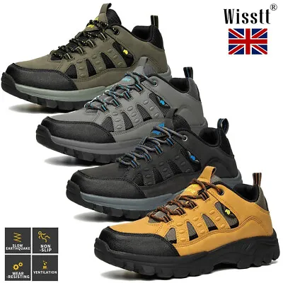 Mens Trekking Trainers Shoes Mesh Outdoor Hiking Boots Casual Waterproof Walking • £21.99